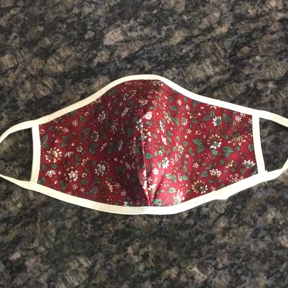 Red Floral Face Mask